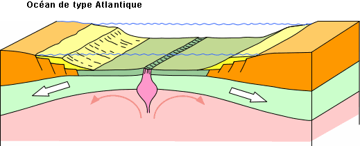 Coupe d'une dorsale océanique